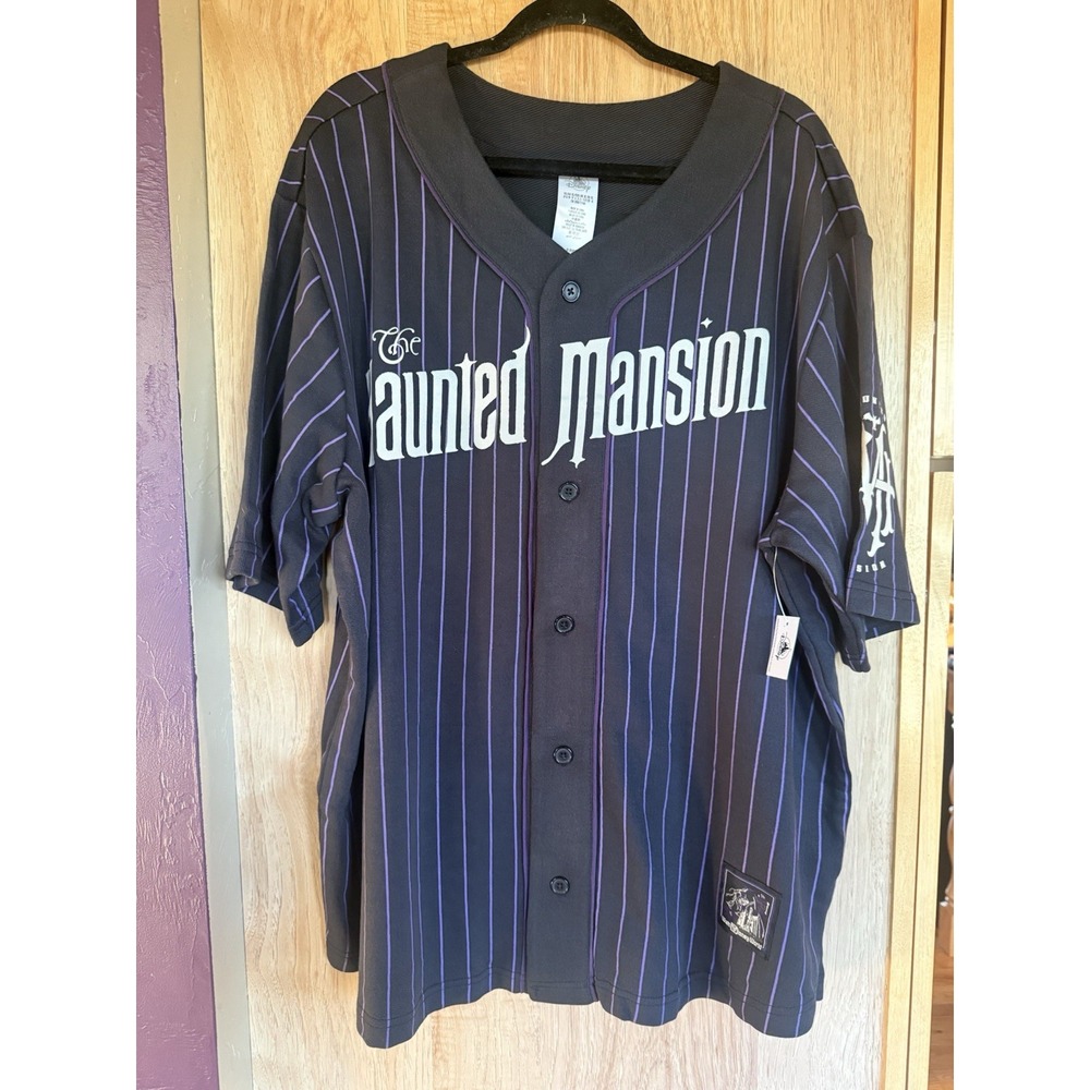 Disney Parks Haunted Mansion Baseball Jersey Adult x-LARGE XL Disney World NWT